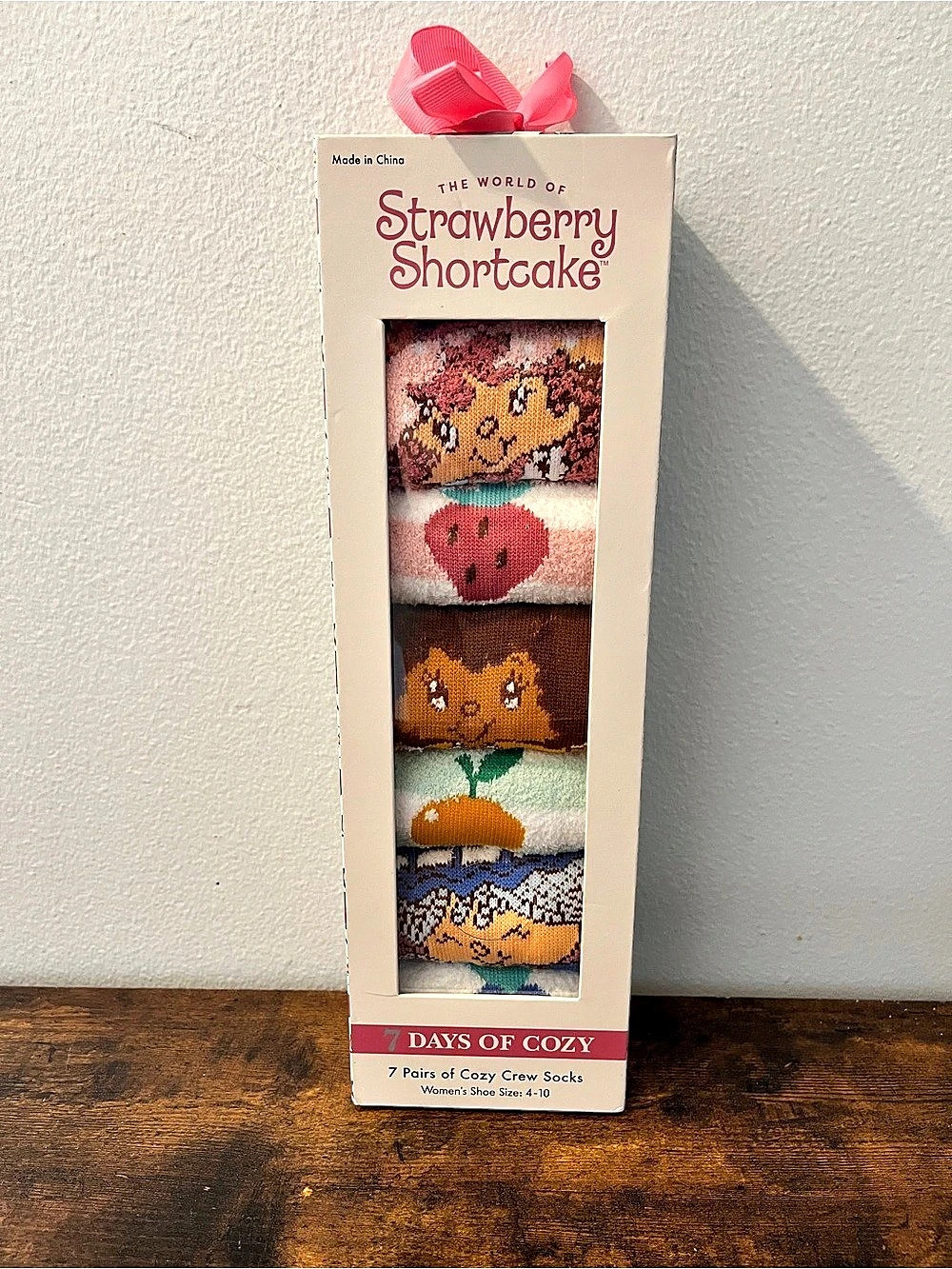 7 Days of Cozy Strawberry Shortcake Crew Socks 7-Pair Crew Socks New
